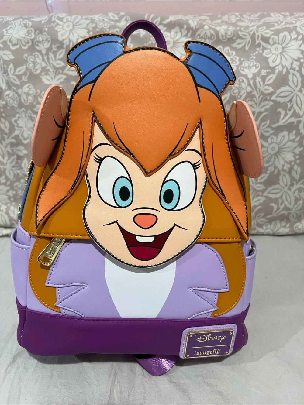 Loungefly Orange & Purple Gadget Hackwrench Character Mini Backpack